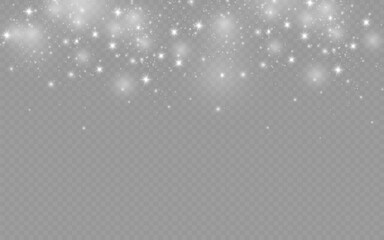 Wall Mural - dust sparks and stars shine with a special light. christmas light effect. glittering particles of ma
