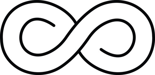 infinity icon. eternity, infinite, endless and forever loop symbol sign in black flat style isolated