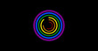 LGBTQ Pride Month colored circle spiral background. Rainbow-colored glowing smooth elliptical background animation. Concept of Equality and gender identity.