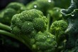 green vegetable grown in macro media