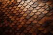 Natural, Fish Scale Wall background with tiles. Timber, tile Wallpaper with 3D, Wood blocks. 3D Render. Generative AI