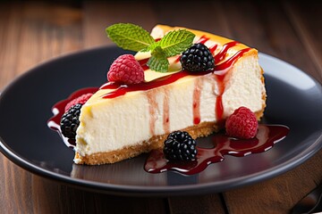 Poster - Plate with cheesecake