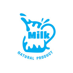 Canvas Print - Fresh milk logo concept. Milk logo isolated vector emblem