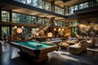 © Ahmad - modern billiards club room decoration inspiration ideas