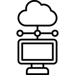 Sticker - Cloud Computing Icon