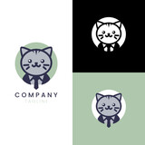Fototapeta Pokój dzieciecy - Cat Bussines suit combination logo