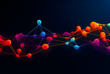 3d Illustration Of A  Science Template, Abstract Background With A DNA Molecules ,generative Ai