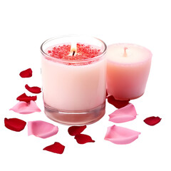 Poster - Valentine scented candles isolated on white background