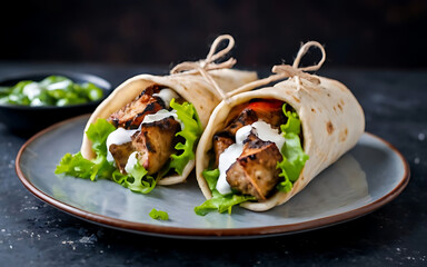 Canvas Print - Capture the essence of Gyro in a mouthwatering food photography shot