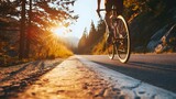 Fototapeta  - Die Freiheit der Straße: Sommerliches Radfahren für ein aktives Lebensgefühl