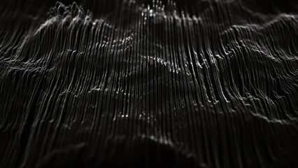 Wall Mural - minimal design waving mesh lines background/ 4k motion graphics of an abstract fractal organic mesh 