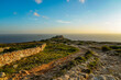 Coastal view in Malta by the cliff, landscape southern europe, mediterranean sea