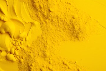 a yellow powder on a surface