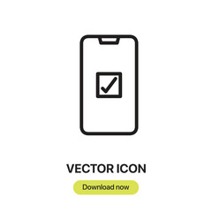 Poster - Check the icon vector. Linear-style sign for mobile concept and web design. Check symbol illustration. Pixel vector graphics - Vector.	