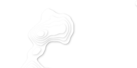 Wall Mural - white paper cut decoration textured with wavy layers 3d topography relief background. abstract white