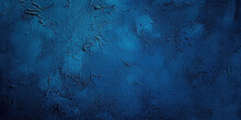 Dark Navy Blue Grunge Wall Texture Rough Background Dark Concrete Floor, Old Grunge Background.blue Abstract Background. Painted Blue Bright Color Stucco Wall Texture With Copy Space