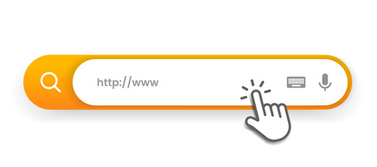 Leinwandbilder - Search Bar with suggestions for UI UX design and web site. Search Address and navigation bar icon. Collection of search form templates for websites. Search engine web browser window template.