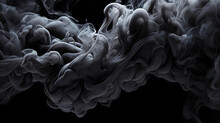 Black And White Smoke HD 8K Wallpaper Stock Photographic Image 