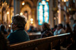 Contemplative Silence: A Parishioner's Prayer in a Majestic Church