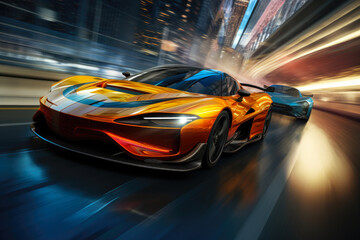 Wall Mural - Precision and Velocity: Sports Car Racing Spectacle