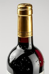 close up of a Wine Bottle isolated on white backgroun 