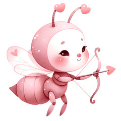 ant cupid with heart