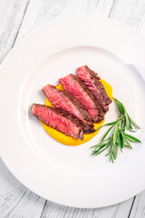 Canvas Print - Sliced rib eye steak