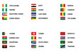  africa cup of nations 2024 , countries flags in africa cup of nations 2024 vector	