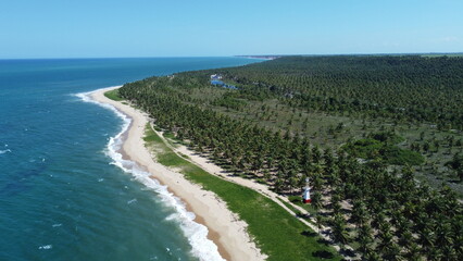 Sticker - Praia da Barra de São Miguel - Barra de São Miguel/AL - Foto de drone
