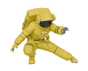 Wall Mural - astronaut in stealth pose