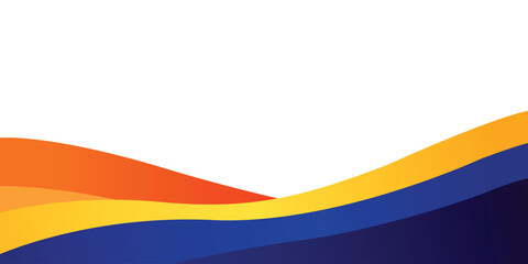 Wall Mural - abstract blue and orange banner vector. blue and orange abstract background with dynamic waves compo