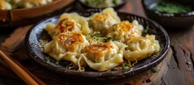 Smoked meat-filled dumplings with cabbage