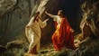 Mary Magdalene's encounter with the risen Christ, a poignant moment of recognition and joy