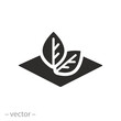 environmentally or natural materials icon, eco friendly product, organic fabric, flat symbol - vector illustration