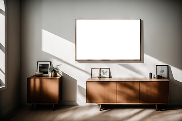 Wall Mural - Vintage room interior frame mockup