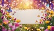 Spring Equinox Floral Banner with Butterflies