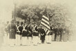 Union troops marching in column formation,