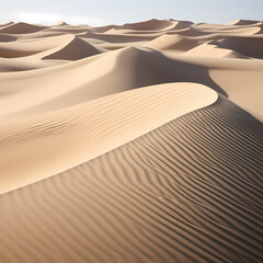 Poster - Abstract patterns created by sand dunes in a desert.