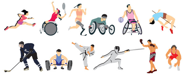 Poster - group of Olympian  sport people