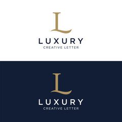 Wall Mural - Modern and luxurious geometric letter L initial logo design. logo for business, company, identity.