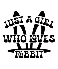 Wall Mural - just a girl who loves rabbit svg