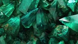 Fototapeta Konie - crystalline seamless pattern green emerald for background banner