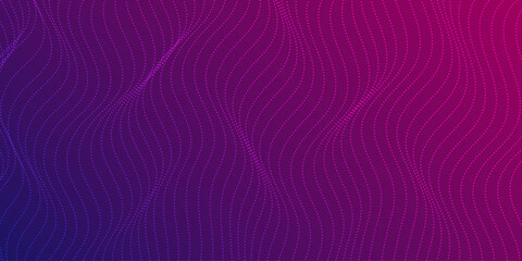 Abstract gradient purple technology particles mesh background. Design element for technology, science, modern concept