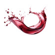 red wine splash on isolate transparency background, PNG