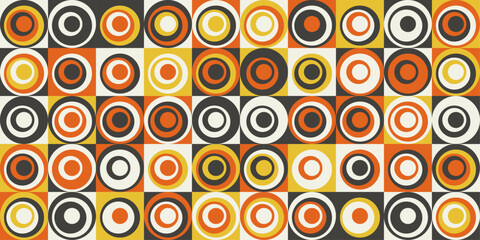 Aufkleber - A tile made of colored rings, inside of which there are also rings.