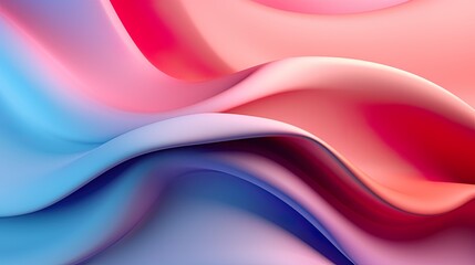 Wall Mural - Abstract soft waves Beautiful Abstract 3D Background with Smooth Silky Shapes soft forms ..