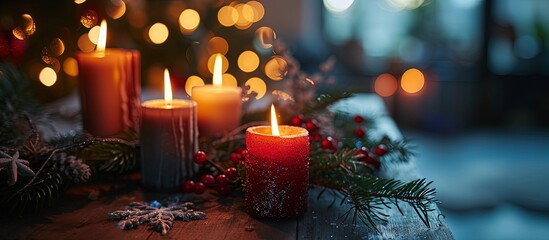 Poster - Advent Sing Christmas Songs Candles The Light. Creative Banner. Copyspace image