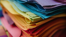 A Stack Of Colorful Paper Is A Blank Canvas For Young Minds To Explore Their Creativity. Ai Generated.