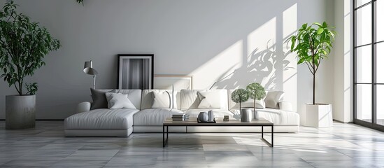 Poster - Interior architecture modern living room. Creative Banner. Copyspace image