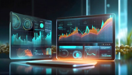 Background information on business finance and investments, global business data analysis concepts. generative ai